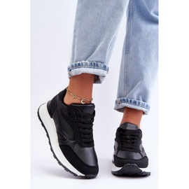 PG1 Zapatos Deportivos De Mujer Con Plataforma Henley Blanco Y Negro 4