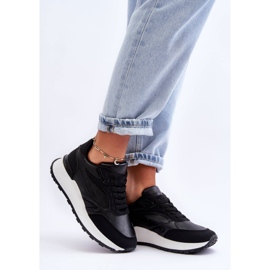 PG1 Zapatos Deportivos De Mujer Con Plataforma Henley Blanco Y Negro 2