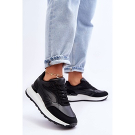 PG1 Zapatos Deportivos De Mujer Con Plataforma Henley Blanco Y Negro 3
