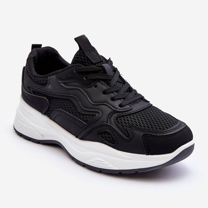 PG1 Deportivas De Mujer Deportivas Con Plataforma Negras Y Blancas Lomare negro 1