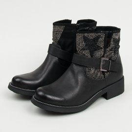 Kylie Botas de rock negro 6
