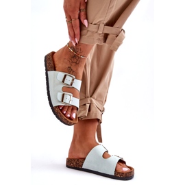 MSMG Sandalias De Mujer Sin Cordones Cortina Mint verde 2
