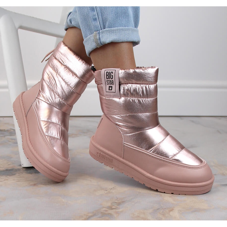 Botas de nieve para mujer con aislamiento metalizado rosa Big Star II274119 1