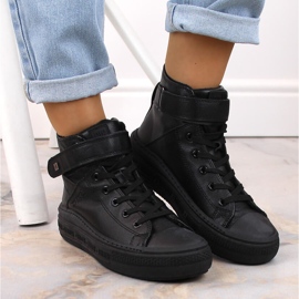 Zapatillas aislantes con cordones y velcro negro Big Star MM274008 3
