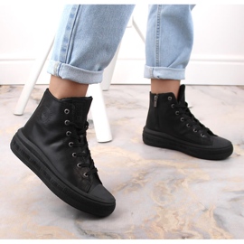 Zapatillas térmicas con cordones y cremallera negras Big Star MM274023 negro 2