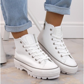 Zapatillas con aislamiento en la plataforma blanco Big Star MM274037 3