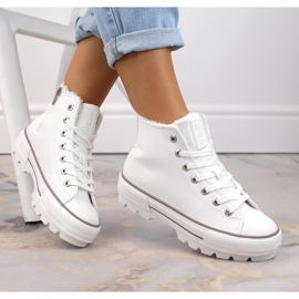 Zapatillas con aislamiento en la plataforma blanco Big Star MM274037 1