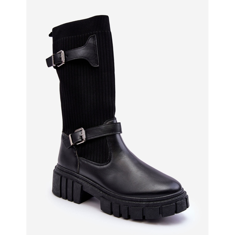 Botas Calcetín Mujer Negro Abroze 1