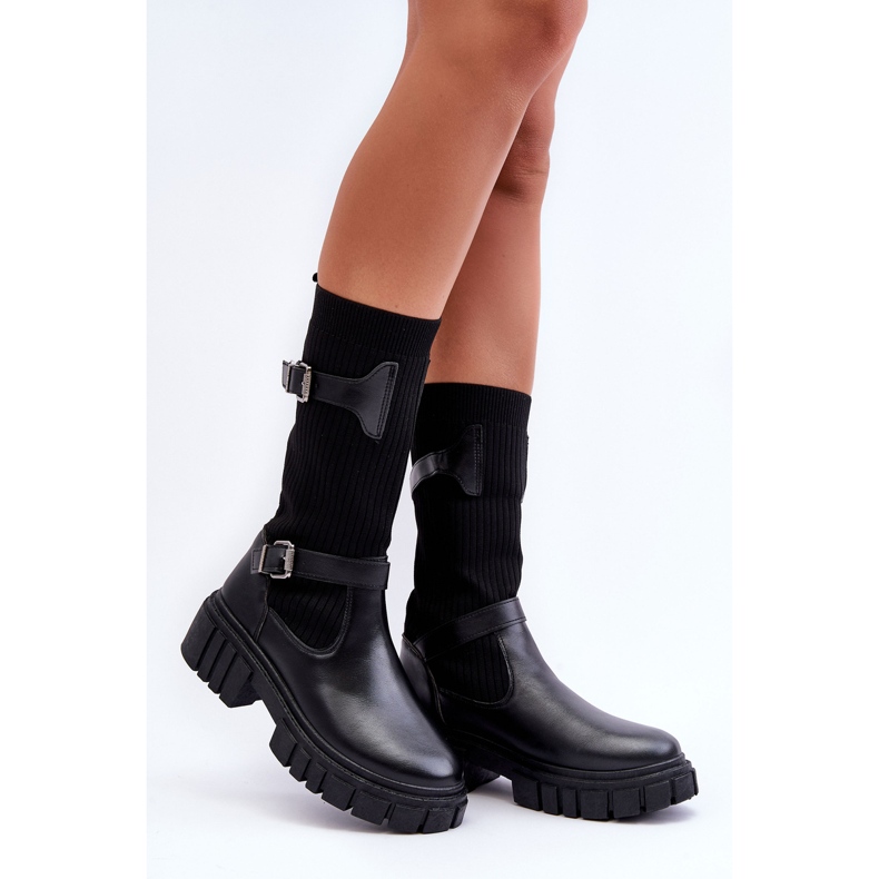 Botas Calcetín Mujer Negro Abroze 2