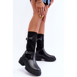 Botas Calcetín Mujer Negro Abroze 4