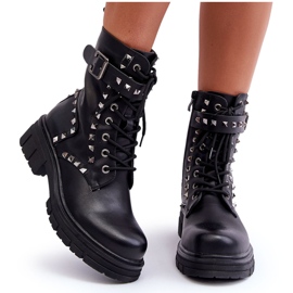 Botas Worker Chunky para Mujer con Jets Negro Tyralis 8