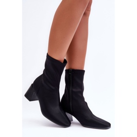 Botas Cremallera Tejido Amisa Negro 4