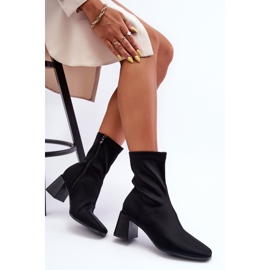 Botas Cremallera Tejido Amisa Negro 2