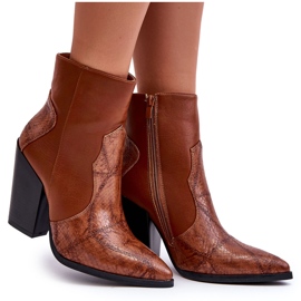 Botas Cowboy Mujer Piel Marrón Fiorene 7