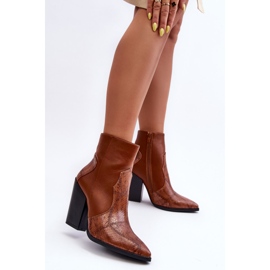 Botas Cowboy Mujer Piel Marrón Fiorene 3