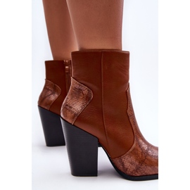 Botas Cowboy Mujer Piel Marrón Fiorene 4