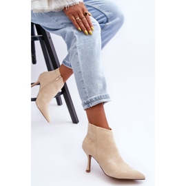 Botas Tacón Mujer Ante Beige Claro Merisa 3