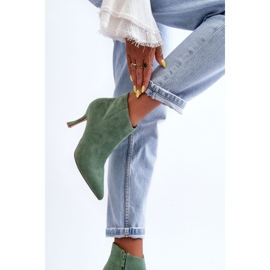 WS1 Botas Tacón Mujer Ante Verde Merissa 5