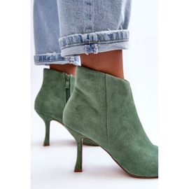 WS1 Botas Tacón Mujer Ante Verde Merissa 6