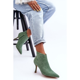 WS1 Botas Tacón Mujer Ante Verde Merissa 7