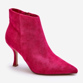 WS1 Botas Mujer Tacón Fucsia Merisa Ante rosado 5
