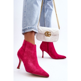WS1 Botas Mujer Tacón Fucsia Merisa Ante rosa 1