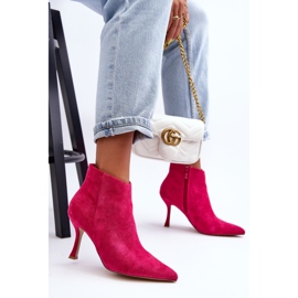 WS1 Botas Mujer Tacón Fucsia Merisa Ante rosado 3