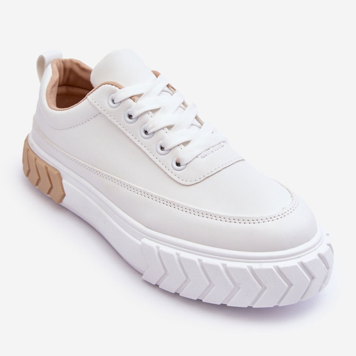 PG1 Zapatillas Clásicas Con Plataforma Blanco Y Beige Nannzie 1