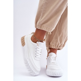 PG1 Zapatillas Clásicas Con Plataforma Blanco Y Beige Nannzie 4