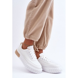 PG1 Zapatillas Clásicas Con Plataforma Blanco Y Beige Nannzie 3