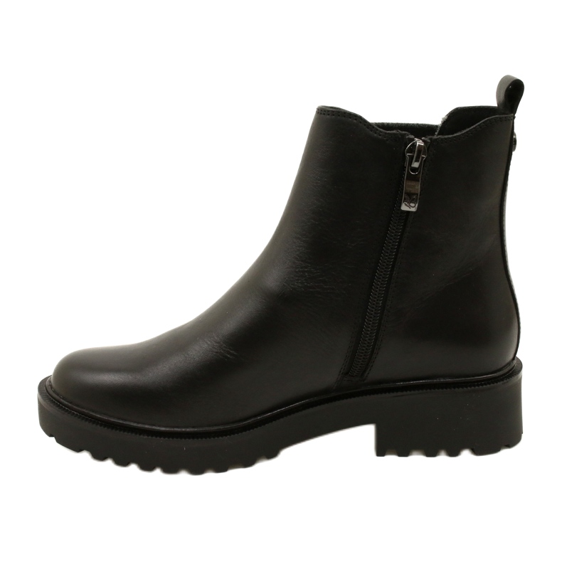 Caprice Botas de cuero para mujeres en el fondo de fondo más grueso 9-25419-41 022 Negro 2