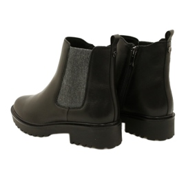 Caprice Botas de cuero para mujeres en el fondo de fondo más grueso 9-25419-41 022 Negro 4