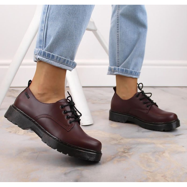 Zapatos Big Star W INT1569B burdeos rojo 2