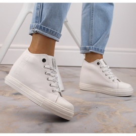 Deportivas de mujer con cuña blancas Big Star EE274128 blanco 5