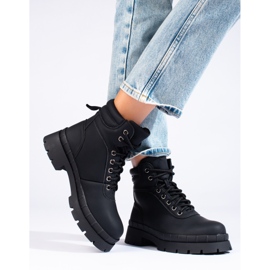 Botas de cordones Shelovet negras para mujer negro 1