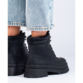 Botas de cordones Shelovet negras para mujer negro 3