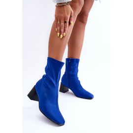 Botas Cremallera Tejido Amisa Azul 3