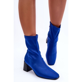 Botas Cremallera Tejido Amisa Azul 5