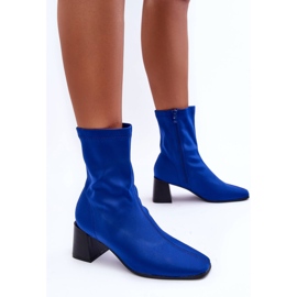 Botas Cremallera Tejido Amisa Azul 7