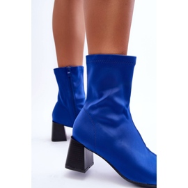 Botas Cremallera Tejido Amisa Azul 6