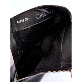 Botas Lacadas Con Cremallera Decorativa Negro Sevil 3