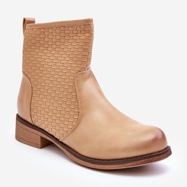 Botas Tejidas Mujer Beige Chilly 1