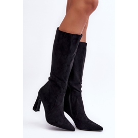 Botas Tacón Ante Negras negro 1