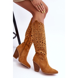 Botas Cowboy Caladas Ante Marrón Nisu 6
