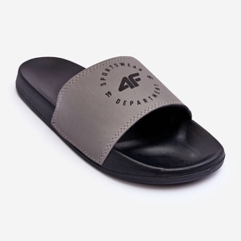 Pantuflas de Hombre Clásicas 4F 4FSS23FFLIM074-25S Gris-Negro 1