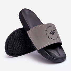 Pantuflas de Hombre Clásicas 4F 4FSS23FFLIM074-25S Gris-Negro 2