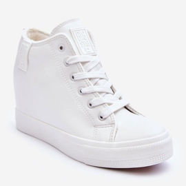 Mujer Wedge Leather Big Star Sneakers MM274002 Blanco 4