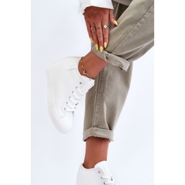 Mujer Wedge Leather Big Star Sneakers MM274002 Blanco 8