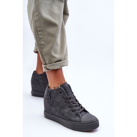 Sneakers Mujer Piel Cuña Big Star MM274005 Gris 3