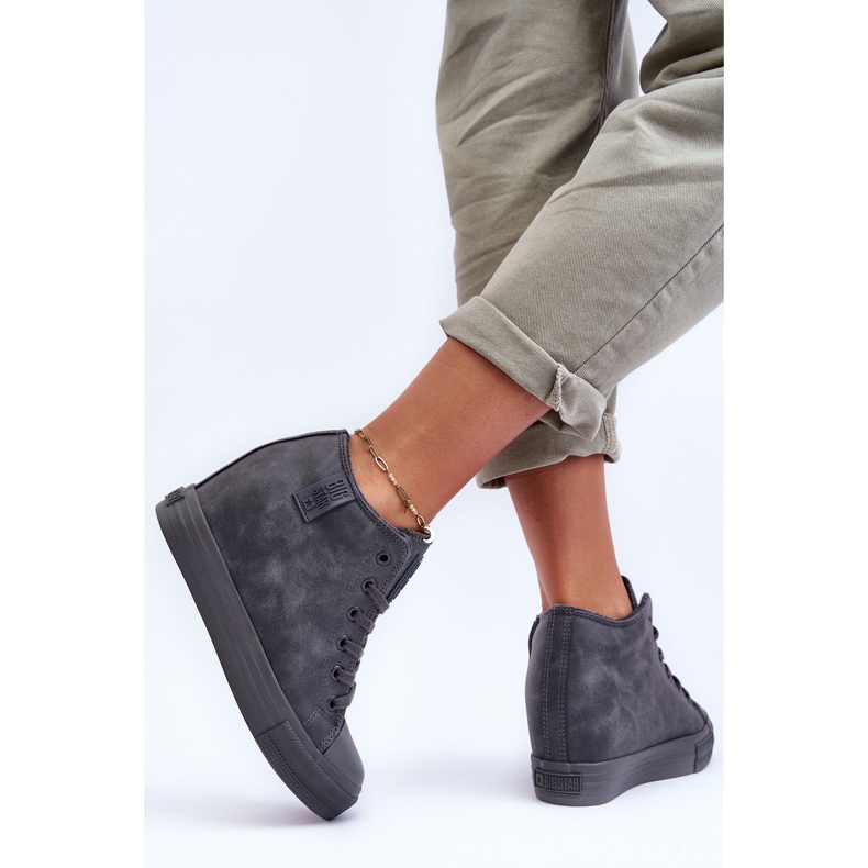 Sneakers Mujer Piel Cuña Big Star MM274005 Gris 1